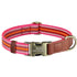 Personalized Reflective Nylon Dog Vegan Leather Collar - Pawzopaws