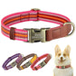 Personalized Reflective Nylon Dog Vegan Leather Collar - Pawzopaws