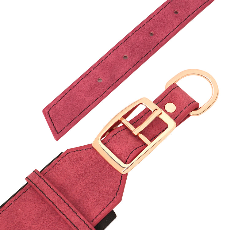 Soft Wide PU leather Personalized Dog Collar - Pawzopaws