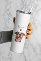 Personalized Skinny Tumbler with Lid and Straw