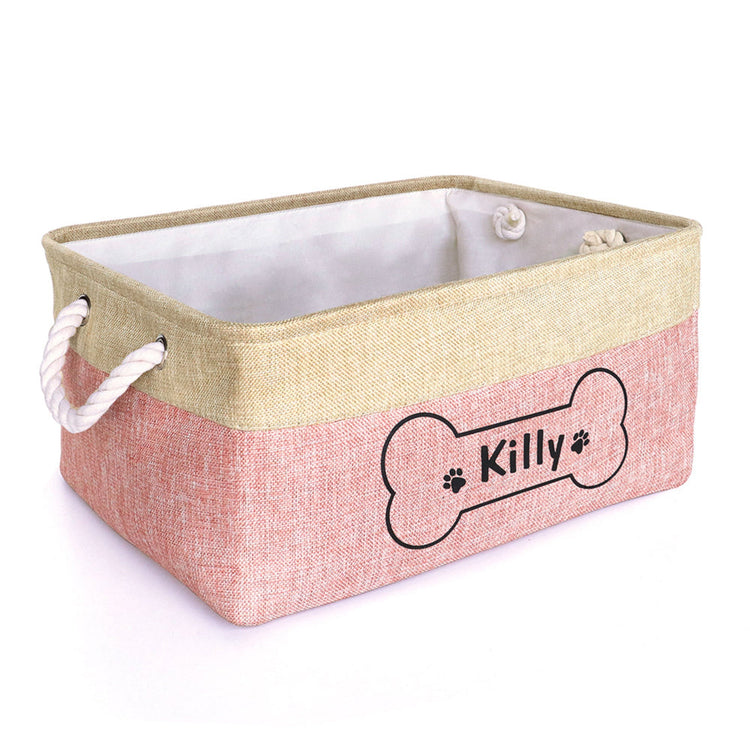 Personalized Foldable Organizer Basket for Pets - Pawzopaws