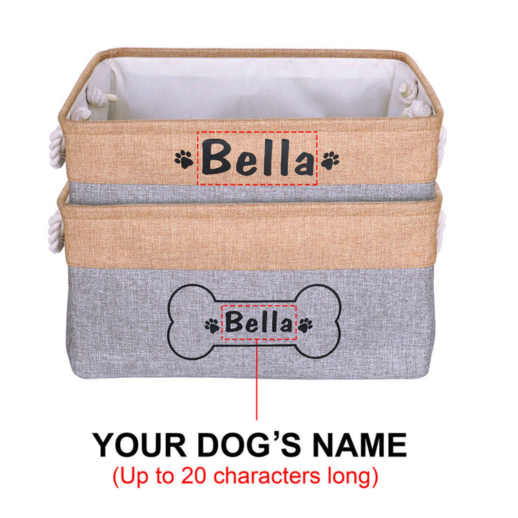 Personalized Foldable Organizer Basket for Pets - Pawzopaws