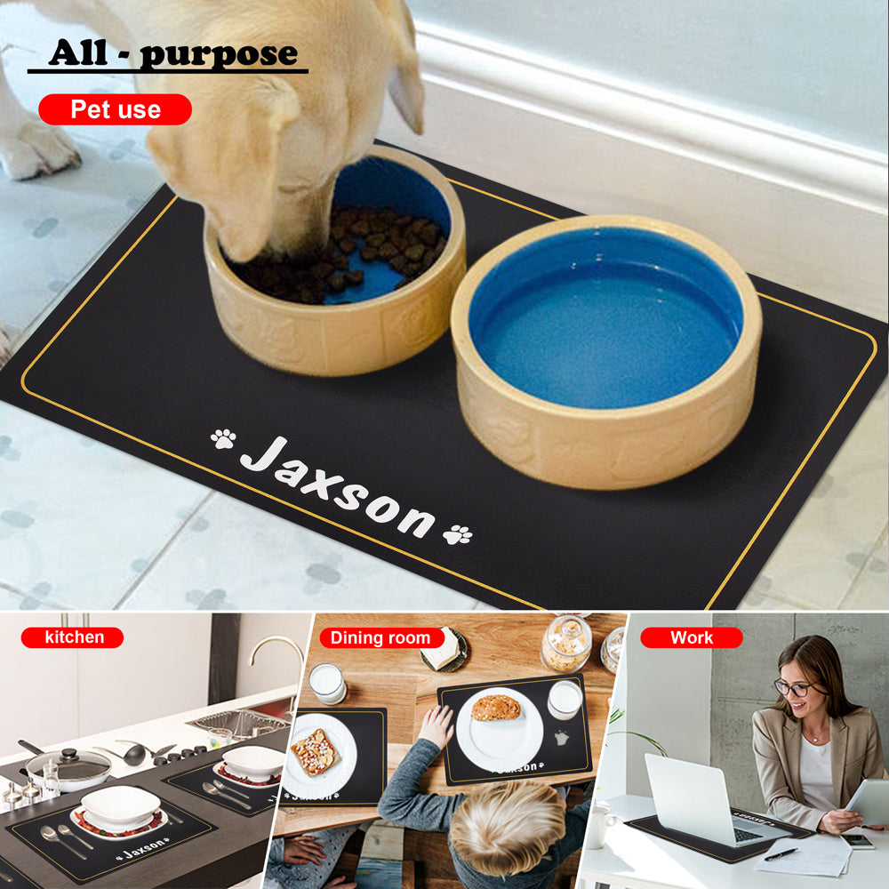 Plastic dog sale bowl mat