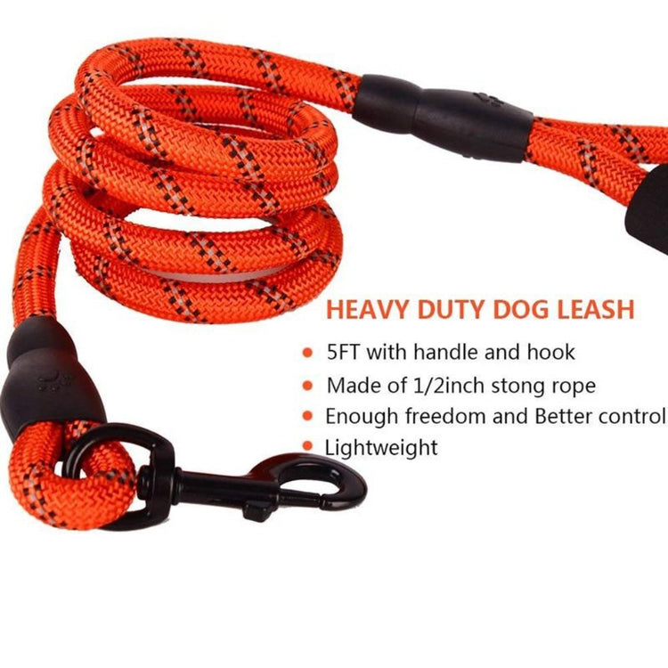 Reflective Dog Leash w/Poop Bag Dispenser - Pawzopaws