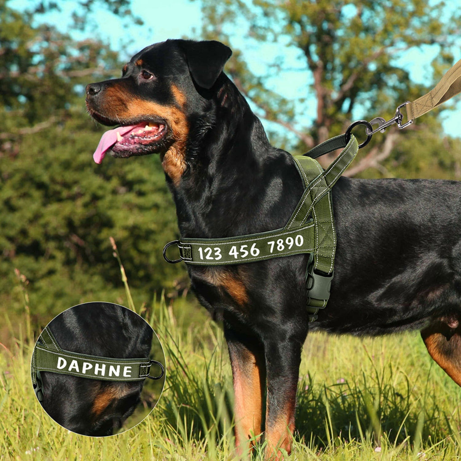 Personalized Dog Military Tactical Harness for medium and large dogs - Pawzopaws