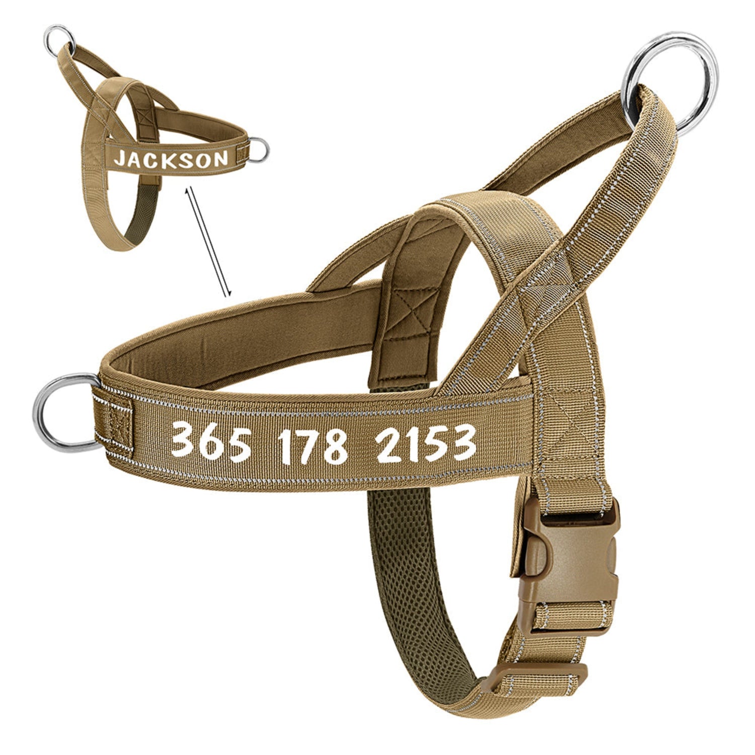 Personalized Dog Military Tactical Harness for medium and large dogs - Pawzopaws